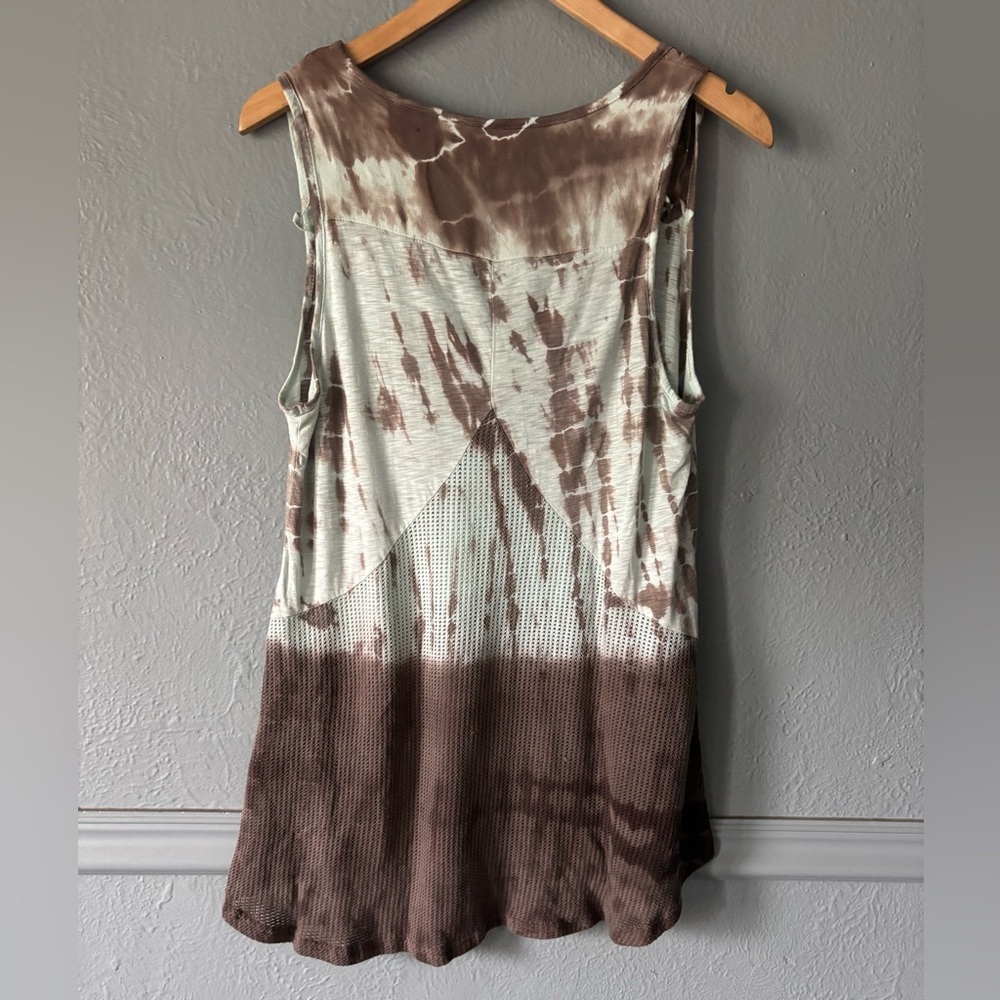 XCVI | Tie Dye | Lightweight Tank | Brown & Teal | M - Picture 5 of 10
